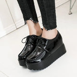 The Spring And Autumn Of 2024, The New Korean Version Of High-Heeled Women's Shoes Increased Single Shoes, British Retro Thick-Soled Muffin