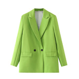 And Summer 2024 New Simple Loose Double-Breasted Suit Jacket New Suit For Women In Spring And