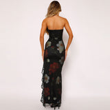 Zingj Women's Wear Summer 2024 New Fashion Print Lace Stitching Wrapped Chest