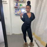Women Zipper Hooded Top With Pocket Sporty Pant 2 Piece Co-Ord Matching Set Long Sleeve Tops Leggings Workout