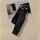 Zingj Temperament Wear A Fried Street Suit Female 2024 Autumn Winter Stylish Show Skinny Jeans Short Woolen Coat Three-Piece Set-Outfit