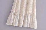 New Streetwear Chic Floral Printed Sling Midi Dress Women Fashion Casual Style Ruffles V-neck Chiffon Dresses