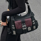 90s Vintage Pu Leather Y2K Crossbody Bag-Outfit