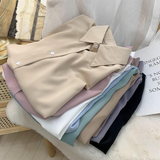 Chiffon Blouse Women's White LongSleeve Tops Spring 2023 Korean Fashion Shirt Solid Color Niche Loose Shirt Women Plus