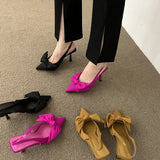 Zingj New 2024 Summer Single Shoe With Pointed Heels-Outfit