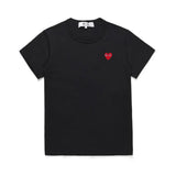 Summer Men Women T-shirt Heart Eyes Round Neck Short-sleeved Cotton Solid T-shirts Couples Casual Pullover T