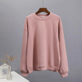 Summer Soft Cotton Sets Women Loose Casual 2 Pieces Long Sleeve Sweatshirt &amp; High Waist Pants Solid Outfits