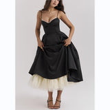 Women's New Sling V-Neck Sleeveless Dress Pony