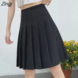 Pleated Women High Waist Summer Knee-length Preppy Style Harajuku Y2k Hot Sale Street School Cosplay Casual Female