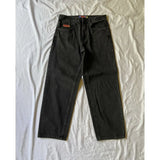Empyre Denim Skateboard Pure Black Big Boy Jeans Embroidered Wear-Resistant Straight Tube Loose