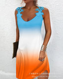 Zingj Women's Dress Lace Splicing Casual Dress LZS4904DA1