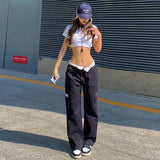 Folded Waist Pocket Cargo Pants-Outfit