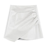 Future Traf Skirt Office Lady Above Knee Non Strech A Line Leather Mini Skirts Korean Version Fashion The Price