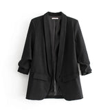 Spring Style Pleated Sleeve Sag Urban Leisure Candy Color Women's Suit