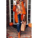 Fashion Women Sweater Knit Pocket Puff Sleeve Cardigan Oversized One Size Sweaters Pure Color Long Sweater 2019 New