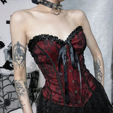 Dark Wind Design Sense Chest Vest Sexy Slim Lace Girdle Waist Show Thin Bandage