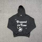 High Street Tide Card Letter Printing Loose Hooded Sweater Suit For Men And
