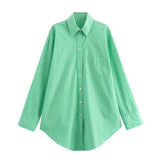 New Striped Poplin Loose Shirt 8364674 Trousers