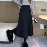 Zingj Size Micro Fat Mm Early Autumn New High Waist Soft Waxy Knit Skirt Female Korean Version Fashion Foreign Style A Word Long