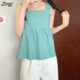 Women Colorful Trendy Sexy Korean Square Collar Elegant Bow Backless Loose Streetwear Chic Japan Tops Female Mujer
