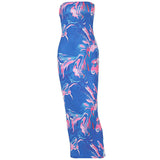 Zingj Summer New Fashion Casual Sexy Slim Print Wrapped Chest Slit Dress Women's