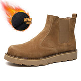 Zingj Boots Men's Mid Top Autumn / Winter British Vintage Martens Go With Low Top Desert Yellow Boots