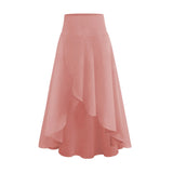 Color Women's Ruffled Irregular Elegant Summer Wear Fashion