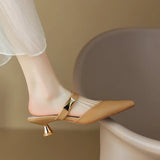 Zingj New 2023 Summer Pointed Muller Shoes With High Heel