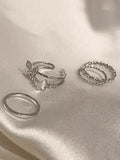 4pcs Butterfly Decor Simple Ring- Outfit