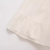 Spring Style Tiered Tie-Up Short Suspender Dress