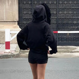 Zingj Cool Girl Big Wool Collar Hat Zipper Split Sweater Female Half Zipper High Collar Loose Coat Ins