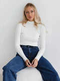 Zingj Color Half Turtleneck Sweater 2024 Autumn And Winter Female (24 Color Spot) Slim Knit Bottom