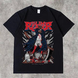 Men's T-Shirt 2024 Basketball Shirt Sports Style Short-Sleeved Cotton Print Loose T-Shirt Street Hip-Hop Blouse Short