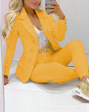 Zingj New Autumn Women's Wear 2023 Square Collar Double-Breasted Suit Jacket And