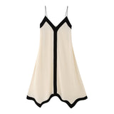 New Color Matching Fashion Suspender Dress