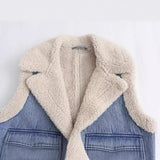 New Double-Sided Fur Integrated Pocket Vest