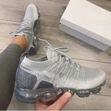 Zingj New Korean Breathable Sports Shoes Women's Inner Heightened Flying Weaving Shoes Tie Breathable Running Shoes In Front Of