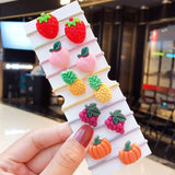 New Girls Cute Cartoon Fruits Elastic Hair Bands Kids Ponytail Holder Scrunchie Rubber Band Fashion Hair