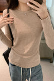 New Slim T-Shirt With Long Sleeves And A Round Collar Shirt In Autumn And