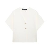 New Flat-Sleeve V-Neck Sports Knitwear Jacket