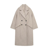 And Winter New Double-Breasted Loose Coat