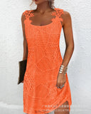 Zingj Women's Dress Lace Splicing Casual Dress LZS4904DA1