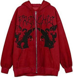 New Hoodie Jersey Women Loose Street Sports Zipper Open Shirt Y2k Coat