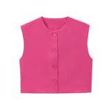 New Series Breasted Round-Neck Vest