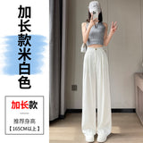 Zingj Summer New Chinese Style Jacquard Satin Ice Silk Pants Thin National Style Suit Pants Narrow Version Wide Leg Pants
