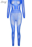 Women Autumn 2023 New Y2K Solid High Street Sexy&Club Slightly Transparent Holes Decoration Long Sleeve Skinny