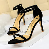 Shoes Super High Heels Suede Women Heels Open Toe Woman Pumps Sexy Party Shoes Stiletto Heels Summer Women Sandals