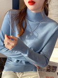 Zingj Milk Sweater Women Wear Semi-High Collar Knitted Bottomed Sweater In Autumn And Winter, A New 2023 Soft Top