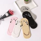 Piece=5 Pairs/lot Cute Animal Spring Women Socks Set Korean Style Funny Cat Dog Panda Low Cut Ankle Short Sox Happy
