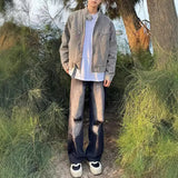 Street Trendy Retro Fashion Collar Denim Jacket Men And Women's Autumn Casual Casual Casual Work